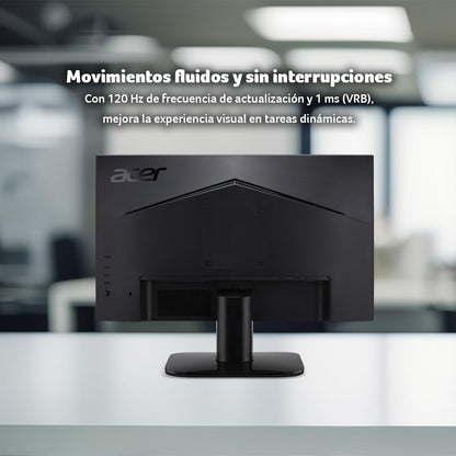 acer Monitor KC2 27" FHD 1920 x 1080 | Frecuencia de actualización 120Hz | Panel VA | Tiempo de Respuesta 1ms | Tecnología BlueLightShield | Tecnología AMD FreeSync