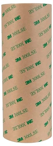 3M 9495LE Cinta adhesiva de transferencia - 6 pulgadas Rollo de cinta de poliéster de doble revestimiento de 15 pies con adhesivo laminado 300LSE. Selladores y adhesivos