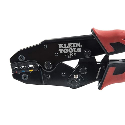 KLEIN TOOLS 3005CR | Pinza Ponchadora | 10-22 AWG | Matraca Integrada
