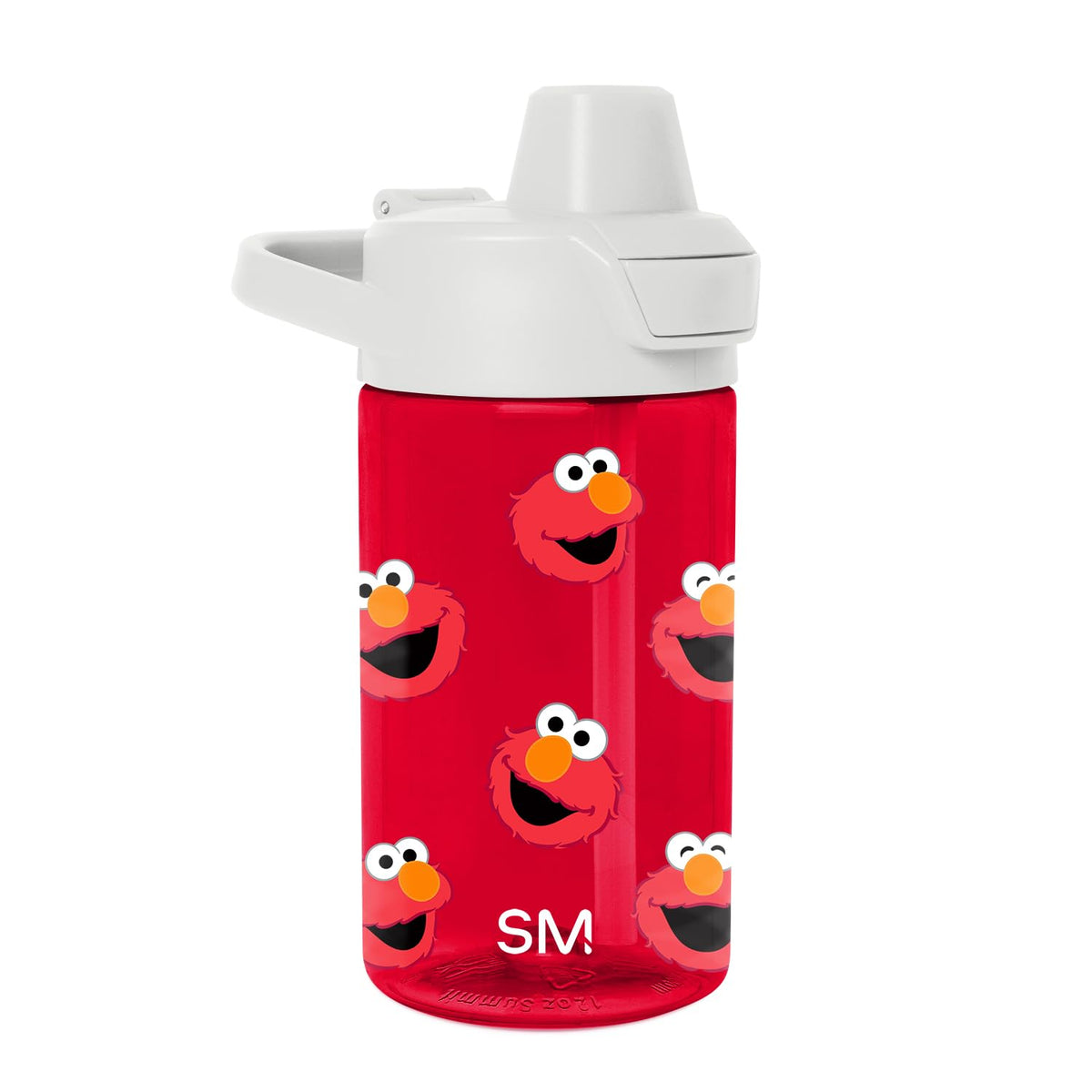 Simple Modern Summit Botella Tritan para Niños, 12 oz, Diseños con Licencia - Sésamo Street: Elmo Says! - Tapa cubierta | 12 onzas