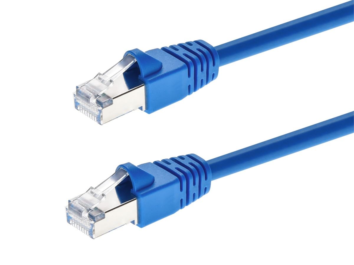 Monoprice Cable de Red Cat6A Blindado STP, 100 pies, Azul - 20ft