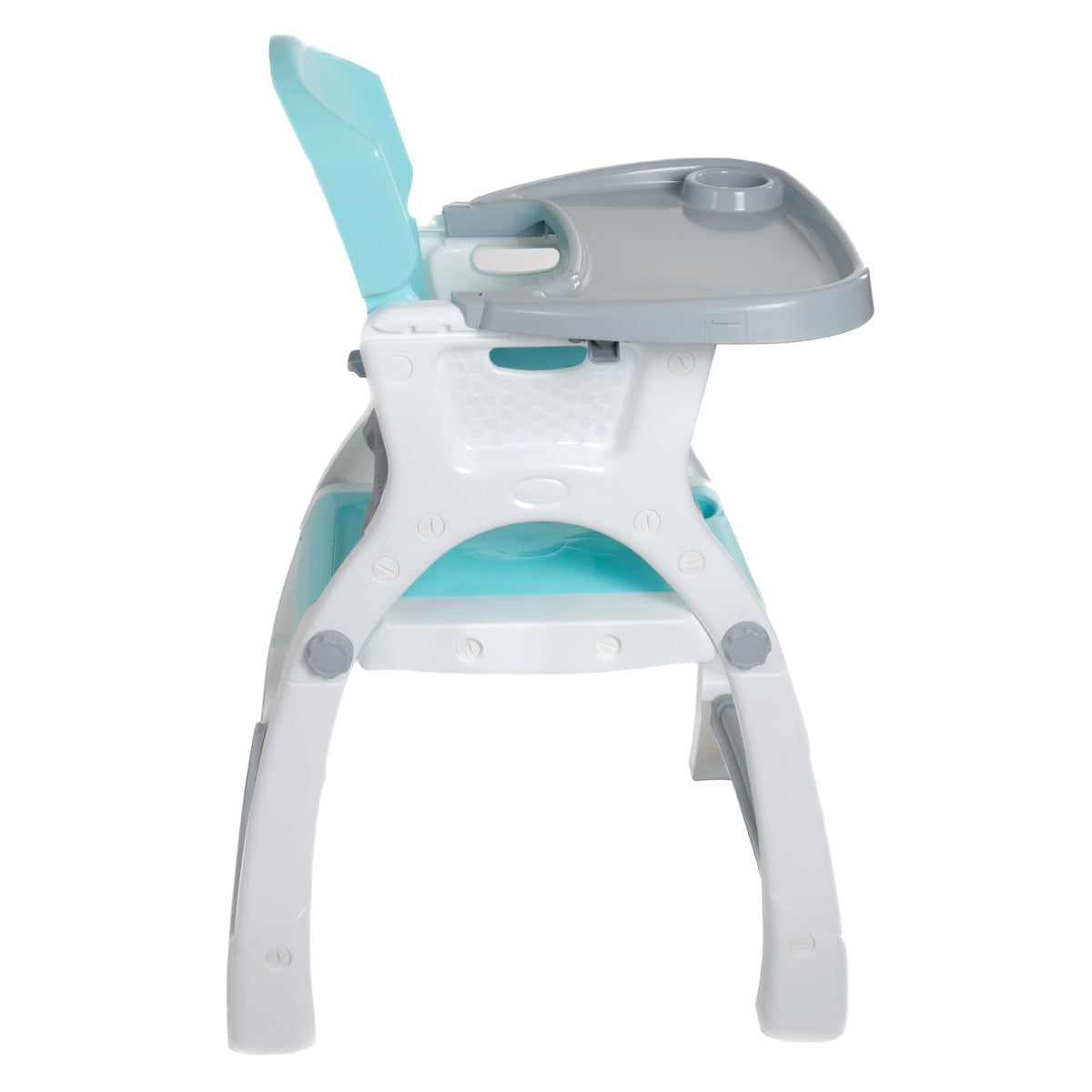 PRINSEL | Sillita Alta Infantil Convertible | Silla Alta para Bebé | Caddy 2 en 1 | Azul Turquesa | De 6 Meses a 3 Años, Convertible a Escritorio, Portavasos, Fácil de Limpiar | Artículos para Bebés