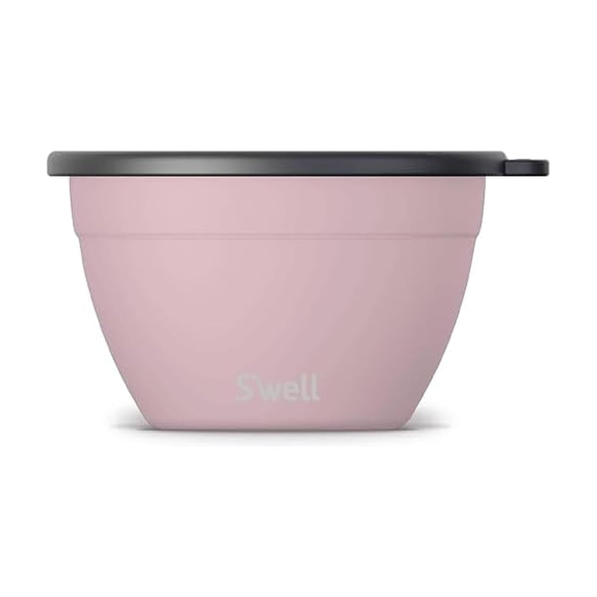 S'well - Kit de ensaladera de acero inoxidable de 64 onzas, color topacio rosa, viene con mini recipiente de 2 onzas y bandeja extraíble para organización, a prueba de fugas y apto para lavaplatos