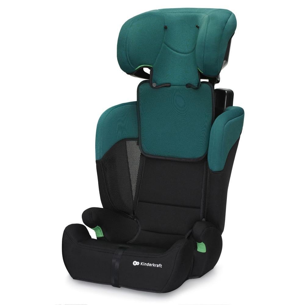 Kinderkraft COMFORT UP Autoasiento I-SIZE 76-150 cm, Silla automóvil para niños, bebé, Sillade, Cinturón, regula en 11 niveles, Grupo 1/2/3, 15 meses - 12 años, 9-36 kg, Verde
