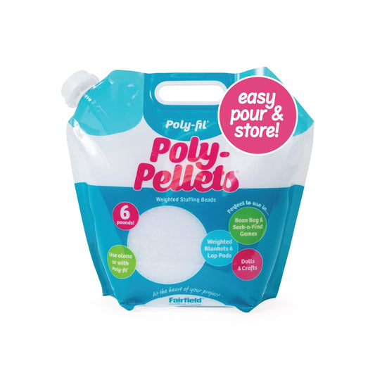Fairfield Poly-Fil - Pellets de poliéster de alta calidad, relleno para animales de peluche, juguetes, puf, mantas con peso y más, bolsa de 6 libras