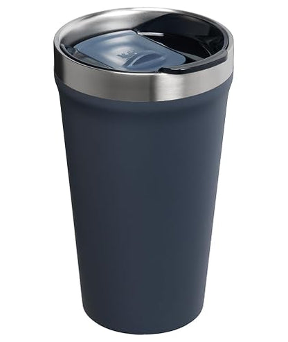 STANLEY - Vaso para uso diario, 16 onzas, tapa a presión, para bebidas, café y cóctel, copa de vino de acero inoxidable aislada, sin BPA, crepúsculo