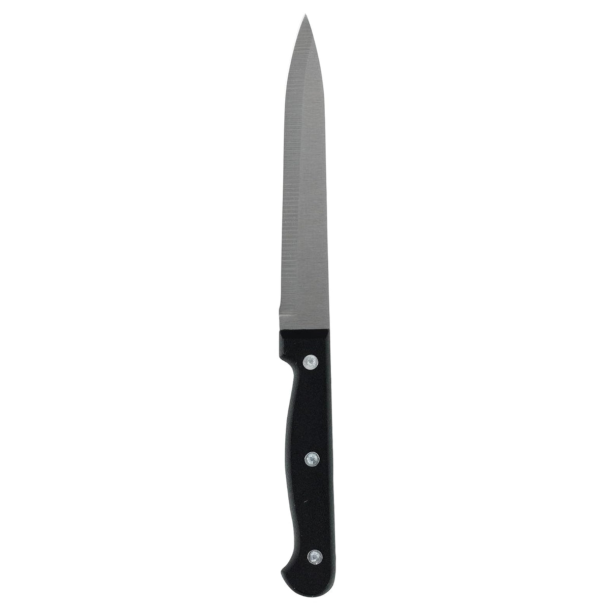 Ekco | Juego de Cuchillos Classic 6 Piezas Acero Inoxidable Negro | Triple remache, Mangos baquelita, Acero inoxidable, Corte preciso, Chef 20cm, Rebanador 19cm, Multiusos 12.7cm