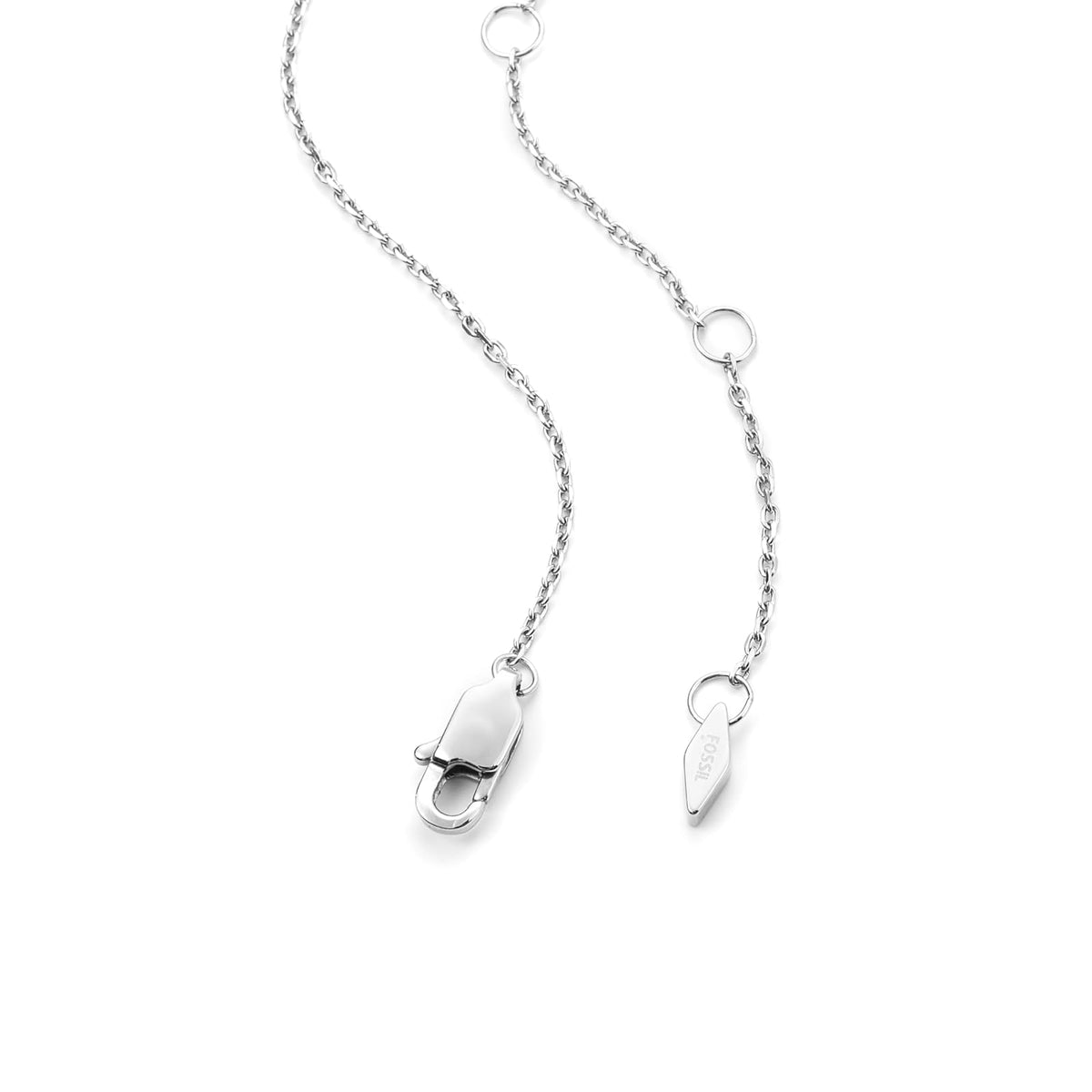 Fossil Women's Sterling Silver or Silver-Tone Stainless Steel Pendant Chain Necklace for Women