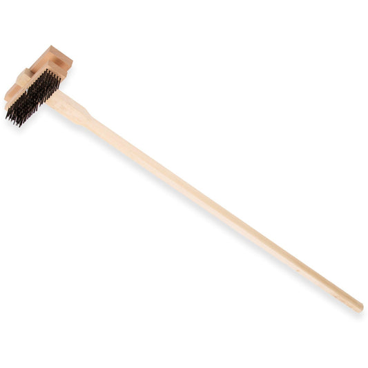 CFS - cepillo para polvo para parrilla doble de acero inoxidable con asa, 48 pulgadas, paquete de 2 unidades
