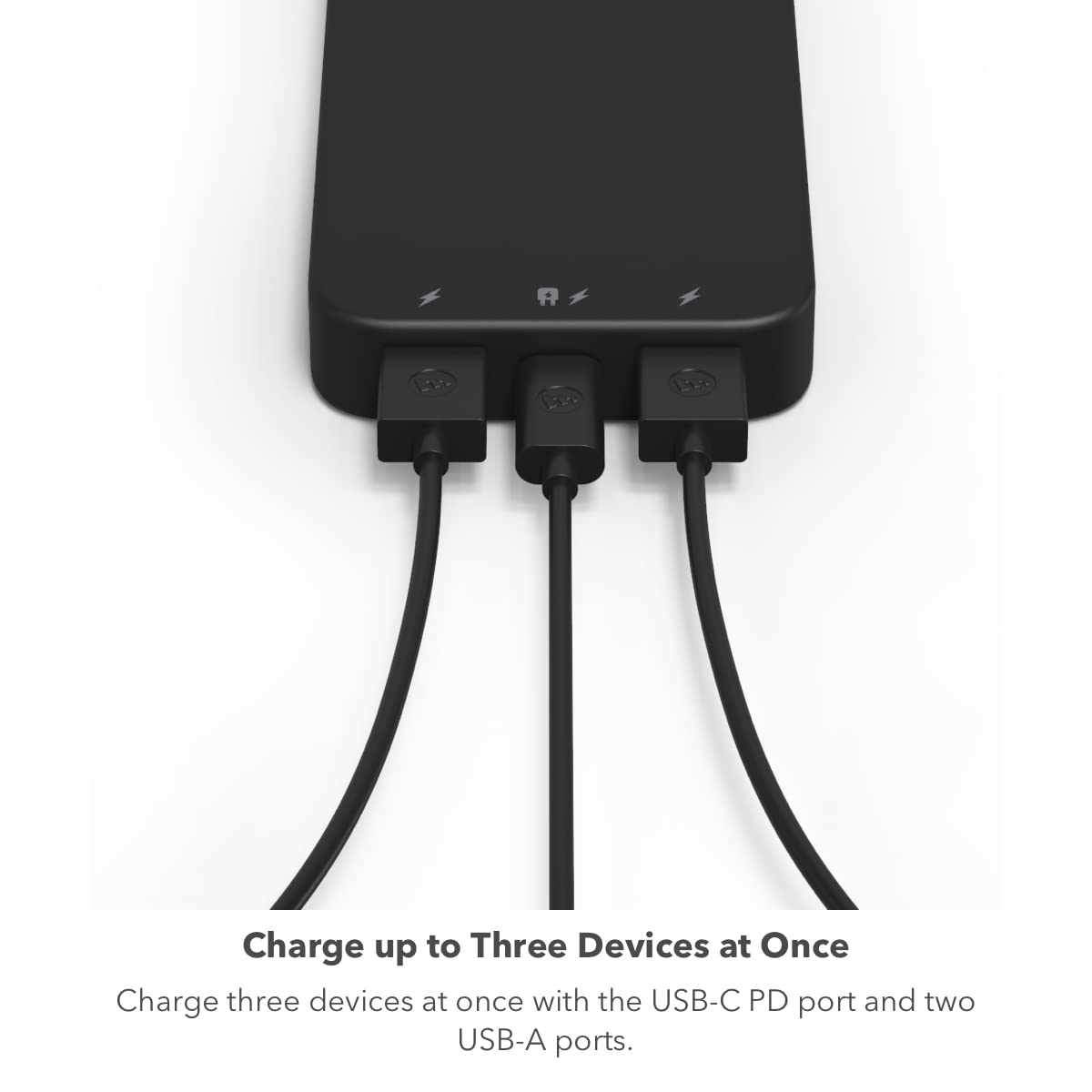 mophie Powerstation 2023 con Banco de energía PD - Batería Interna Grande de 10.000 mAh, (2) Puertos USB-A y (1) Puerto de Entrada/Salida de Carga rápida USB-C PD de 20 W, Apto para Viajes