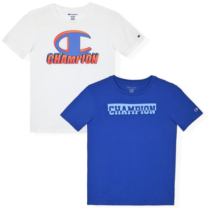 Champion - Playera de Manga Corta para niños, Paquete de 2 - G - Surf the Web