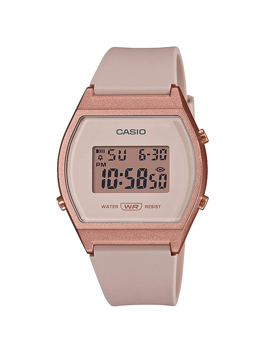Casio Reloj deportivo de cuarzo para mujer con correa de resina, r21 (Modelo: LW-204-4ACF), Rosa/Rebel Fun., Unitalla