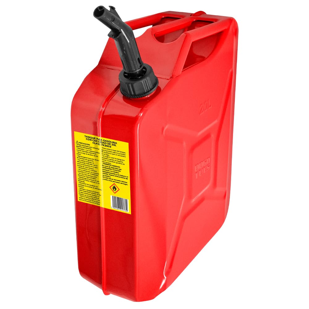 Dogotuls TK3003 Tanque Rojo para Gasolina, 20 litros, Modelo D2