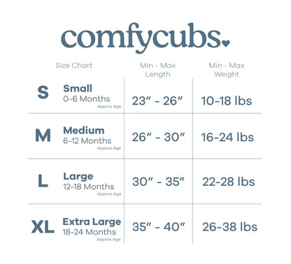 Comfy Cubs Sleep Saco de dormir 2 unidades, gris, mediano