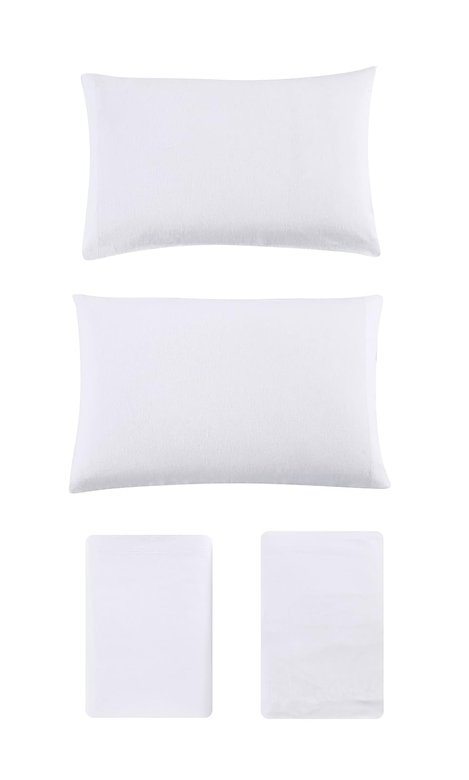 Eddie Bauer - Juego de sábanas matrimoniales, Franela de algodón, Cepillado para Mayor suavidad, decoración acogedora del hogar (Blanco, matrimonial)