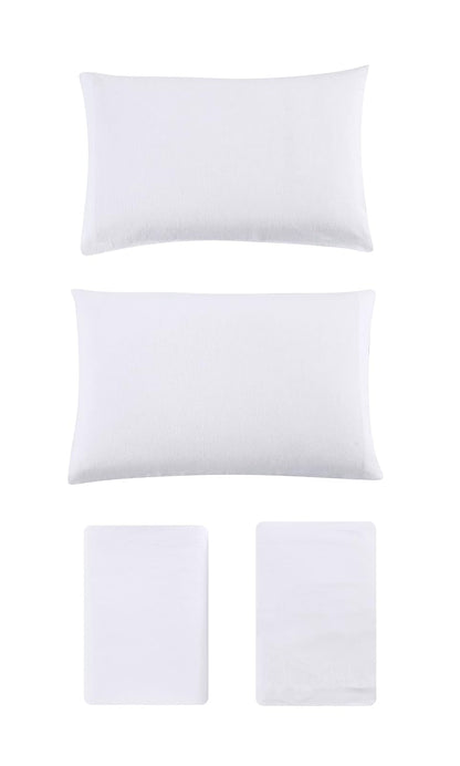 Eddie Bauer - Juego de sábanas matrimoniales, Franela de algodón, Cepillado para Mayor suavidad, decoración acogedora del hogar (Blanco, matrimonial)