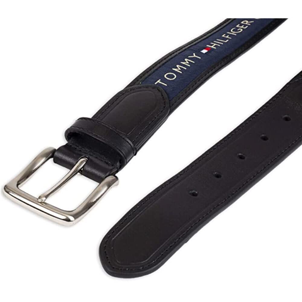 Tommy Hilfiger Cinturón con incrustaciones de cinta (tamaño estándar, grande y alto)