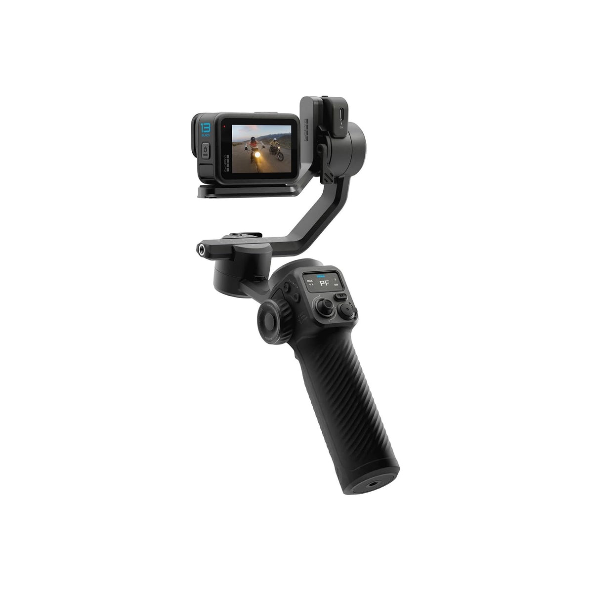 GoPro Fluid Pro AI Estabilizador de cardán de 3 Ejes para cámaras GoPro y Smartphones, Seguimiento de sujetos, iluminación, Control de cámara inalámbrica, portátil, vlogging, rotación de 360°, Carga