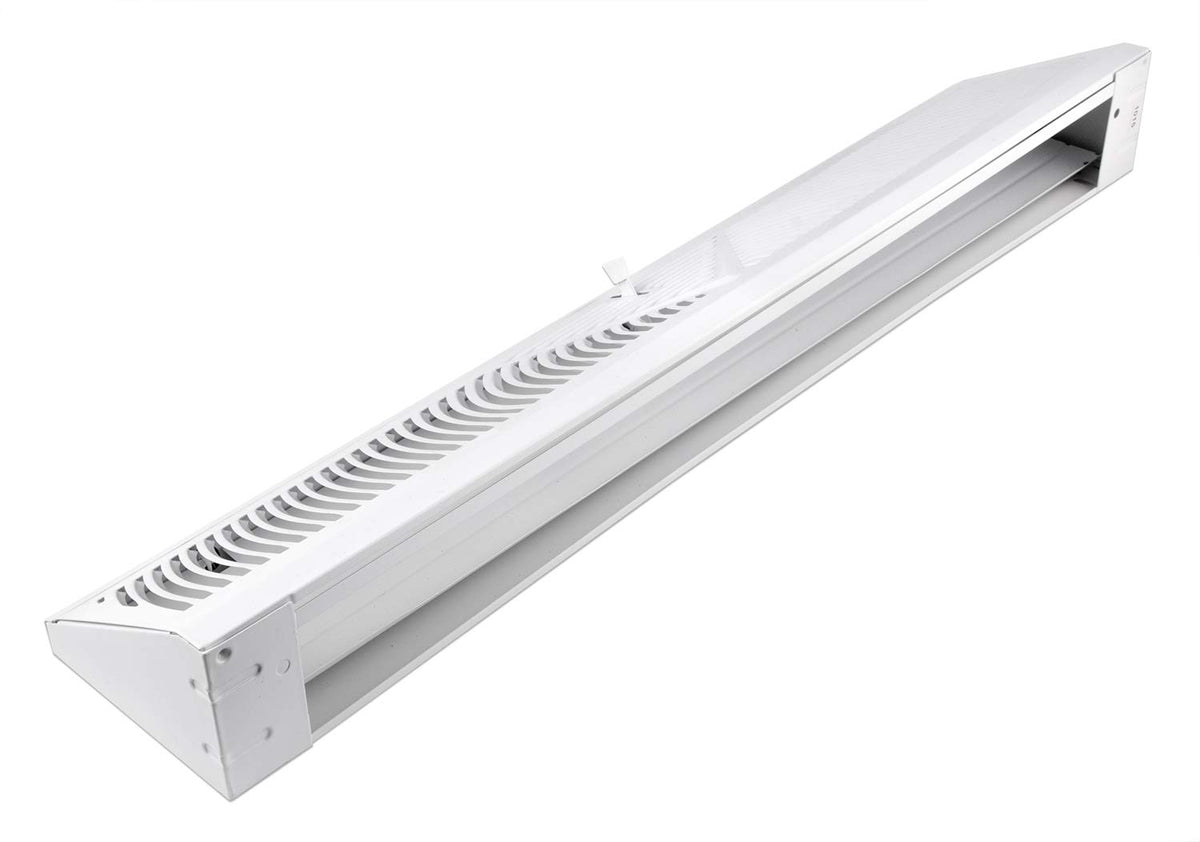 Accord, diseño de Baseboard registro con Sunburst, Classic, 24 pulgadas