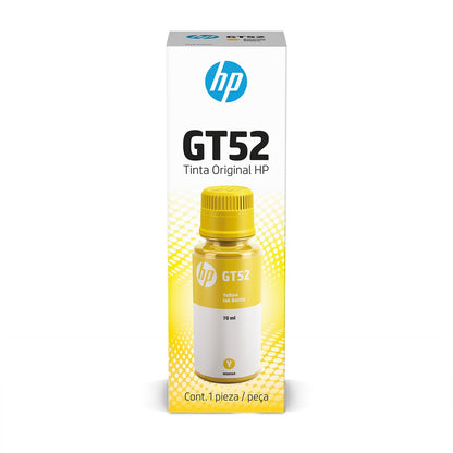 HP Botella de Tinta GT52 Amarillo Original, para Smart Tank 514,517,616,500,515,519,530,533,615,618, Deskjet 5810,5820, Ink Tank 115, 318,319,410,415,416,418,419,455,457,450,315 (M0H56AL)