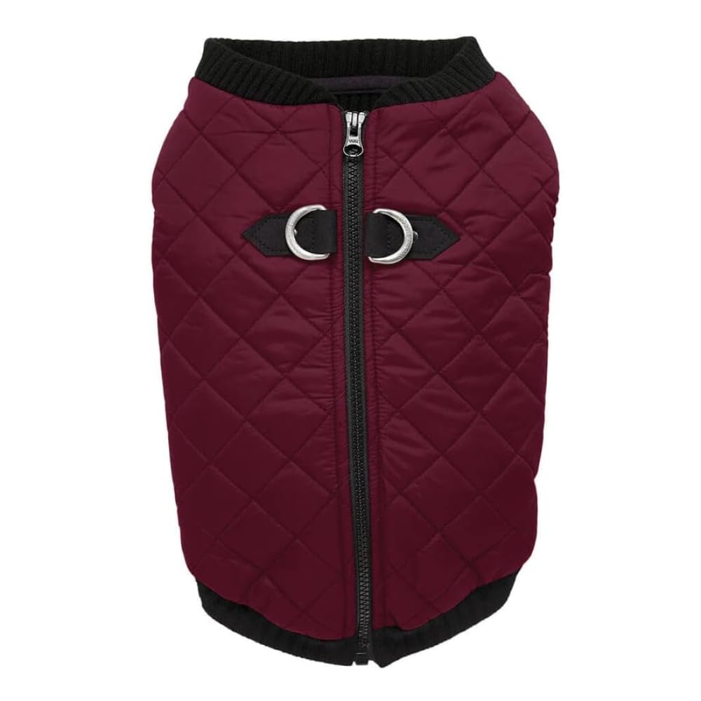 Gooby Chaleco Bomber para Perro Resistente al Agua - X-Small chest (~10.25") - Morado