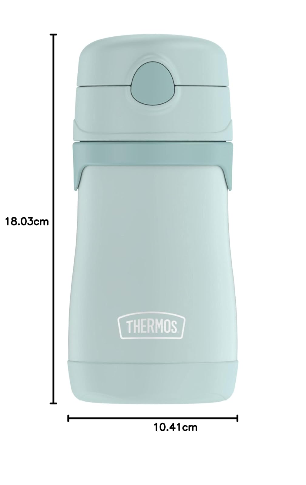 THERMOS BABY - Botella de acero inoxidable aislada al aspiradora, 10 onzas, color menta