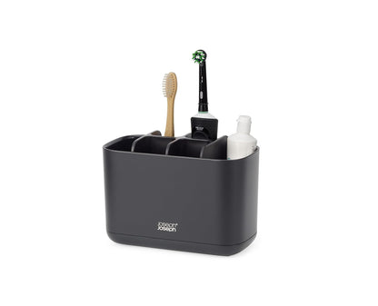Joseph Joseph Easy-Store - Soporte para Cepillo para Polvo de Dientes, Almacenamiento de baño, Grande, Negro Mate
