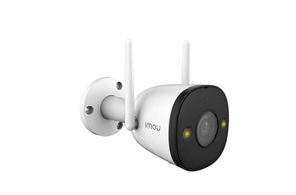 Bullet2 cámara IP WiFi de 2 Mpx/Full Color/Disuasión Activa con Estrobo y Sirena Integrados/108 Grados de Apertura/30 Mts de IR/H.265/IP67/Audio Bidireccional/Micrófono Integrado/Detección de Humanos