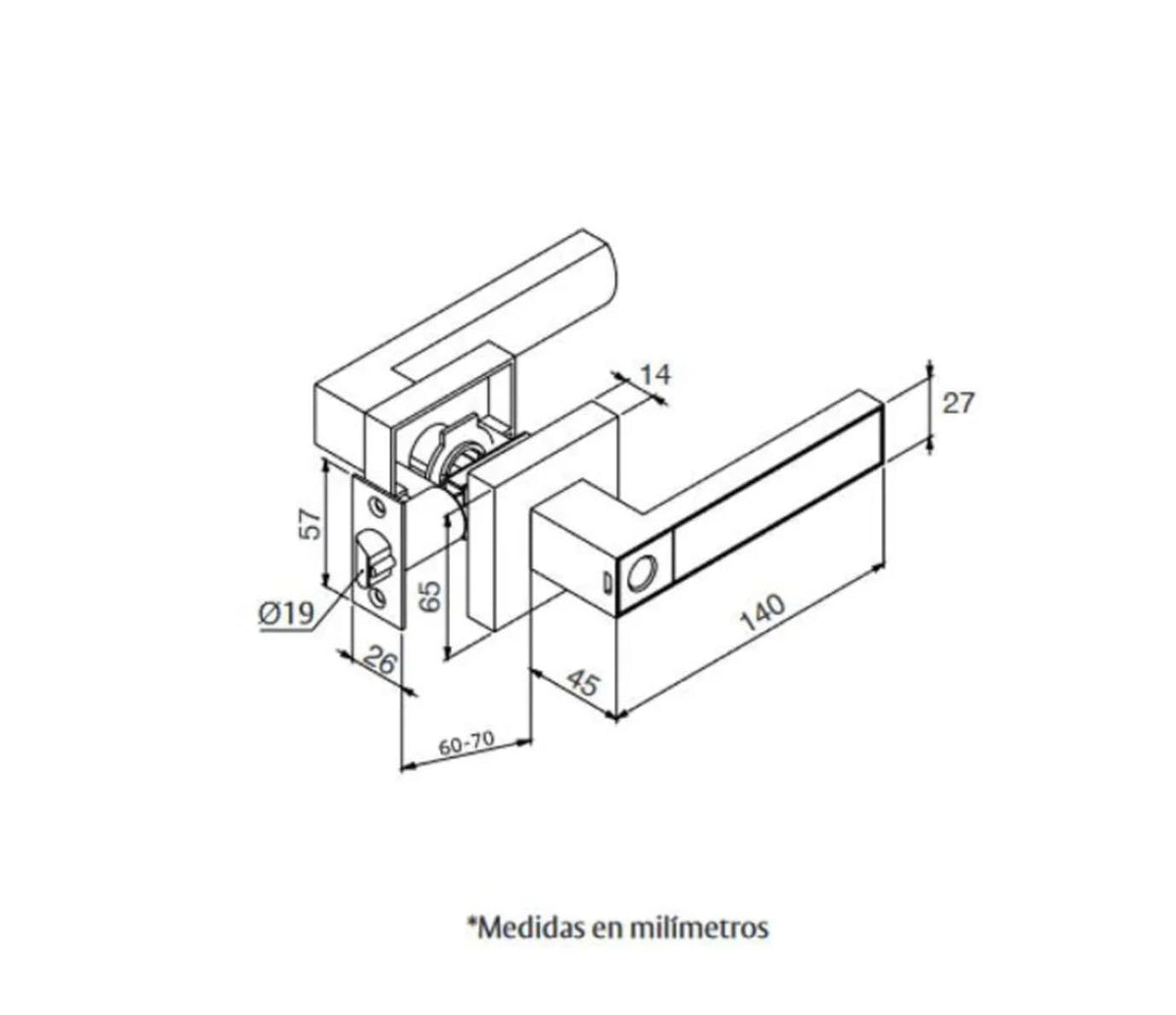 Yale manija inteligente eléctrica biométrica para puerta negro