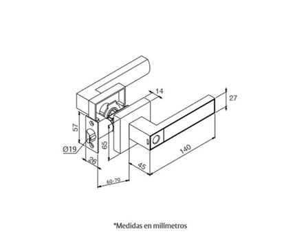Yale manija inteligente eléctrica biométrica para puerta negro