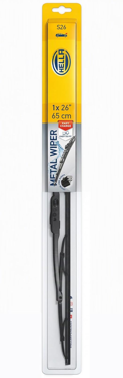 HELLA Pluma Limpiaparabrisas Estándar con Multiconector - 26"
