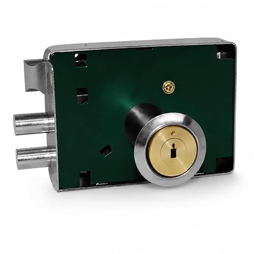 Dexter 6772 Cerradura de Sobreponer (Chapa de Parche) Automática de Llave de Alta Seguridad, Mecanismo de Barras