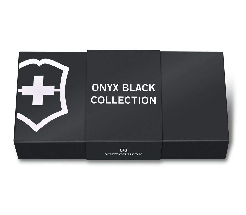 Victorinox Signature Lite Onyx Black, 8 Usos | Herramienta compacta para uso diario con tijeras, luz LED y acabado monocromático. Ideal para llaveros. Hecho en Suiza