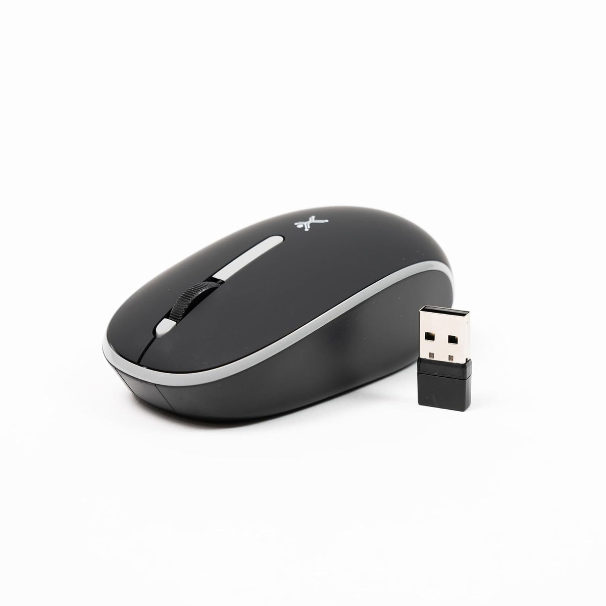 PERFECTCHOICE Mouse Inalámbrico Clic Silencioso dpi 1000 con Conector Dual USB A/C Whisper (Negro)