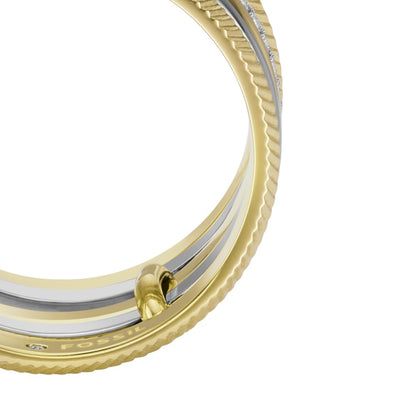 Anillo apilado Fossil Harlow JF04592998 de acero inoxidable de color dorado y plateado para dama, talla 7