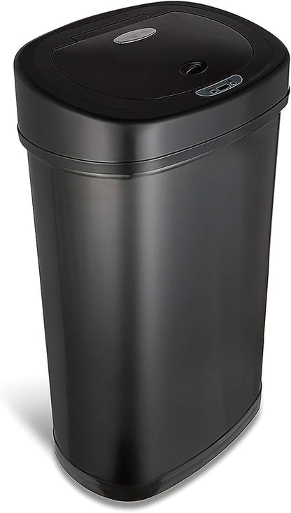 Ninestars DZT-50-9BK Stainless Steel Motion Sensor Gallon Trash Can, 3.2 Ltrs/50 Gallons, Black