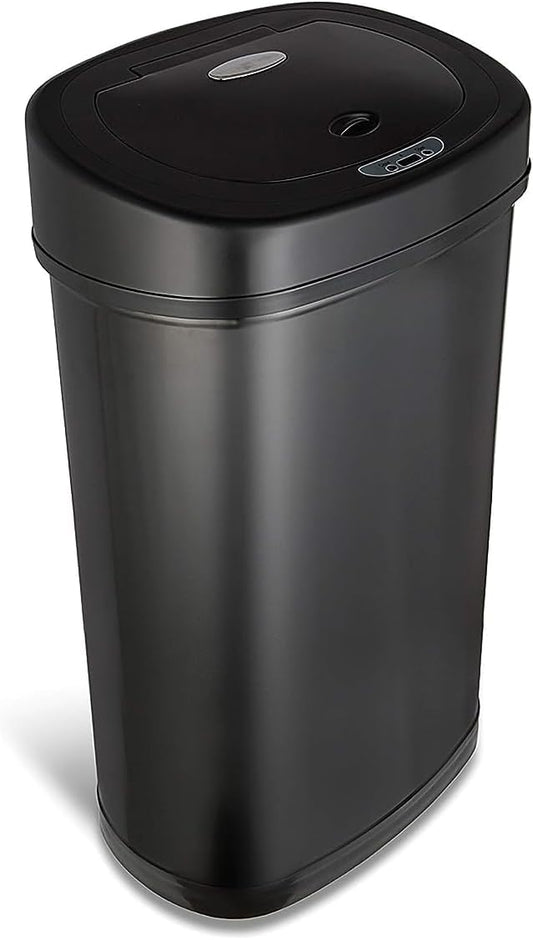 Ninestars DZT-50-9BK Stainless Steel Motion Sensor Gallon Trash Can, 3.2 Ltrs/50 Gallons, Black