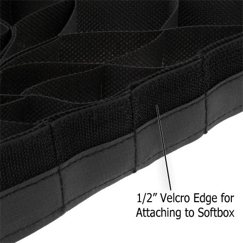 Fotodiox Pro Cuadrícula Eggcrate para 24x24" Softbox - para EZ-Pro & Pro Standard Softboxes - 50 Degrees 2x2x1.5" Openings
