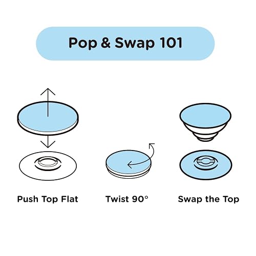 PopSockets - Empuñadura para teléfono con Soporte expandible, Agarre calcomanía, translúcido de Mente Abierta