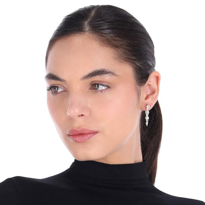 Nine West Aretes Plateado para Mujer
