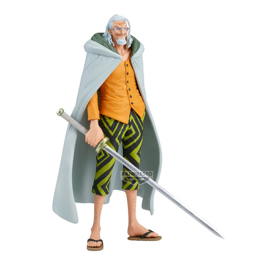 Banpresto - Silvers Rayleigh, King of Artist, One Piece, 23 cm (9.1") | Espada incluida, capa blanca, pose de combate, licencia oficial Bandai Namco, para coleccionistas adultos, acabado premium