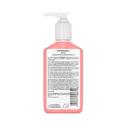 Neutrogena Oil free Gel Limpiador Facial Toronja Ácido Salicílico 177 ml