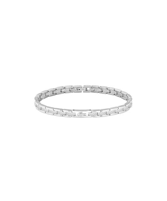 Lacoste Metropole - Pulsera de eslabones para mujer, joyería de acero inoxidable, banda ajustable, colección icónica, accesorio de moda, regalo para él