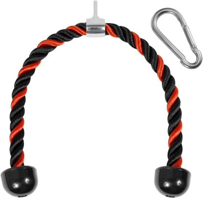 Yes4All Cuerda para Tríceps con Mosquetón, 27" y 36" - rojo - negro