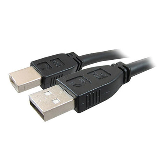 Cable Integral 40' Pro AV/IT Active USB A Macho a B Macho (USB2-AB-40PROA), Color Negro