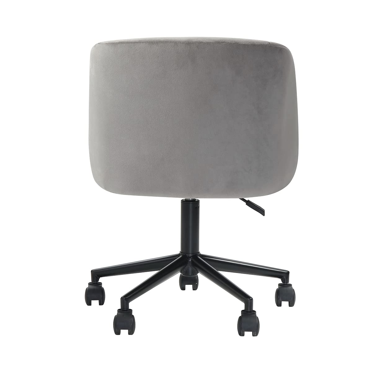 Alterego Silla de Oficina Giratoria Bliss en Terciopelo Gris con Altura Ajustable y Asiento Acolchado
