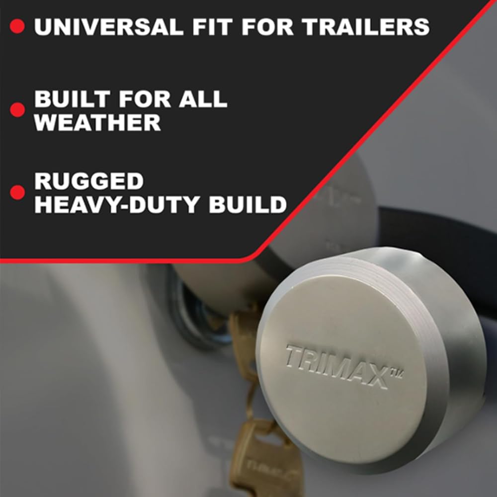 Trimax - Cerradura para puerta de remolque THPXL Hockey Puck con grillete interno, se puede volver a abrir
