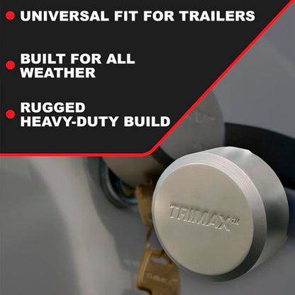 Trimax - Cerradura para puerta de remolque THPXL Hockey Puck con grillete interno, se puede volver a abrir
