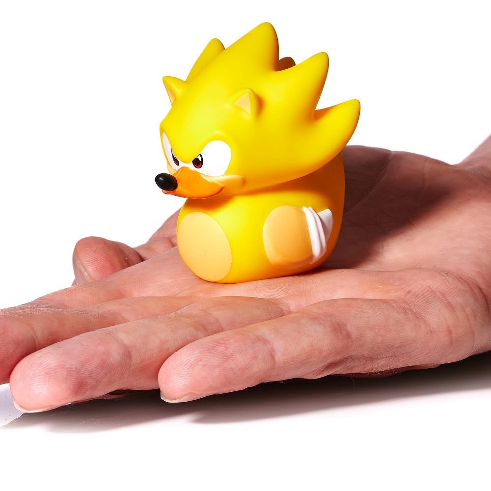 TUBBZ - Figura de Pato de Goma de Vinilo Coleccionable Super Sonic – Producto Oficial de Sonic The Hedgehog – TV Infantil, películas y Videojuegos