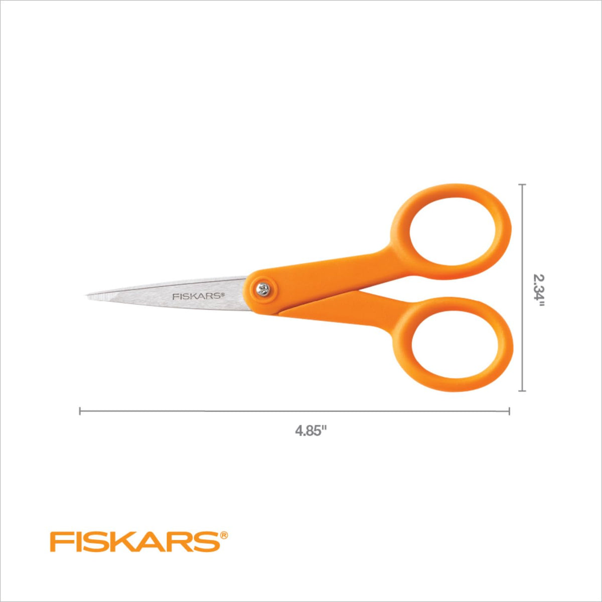 Fiskars 94817797 - Tijeras de micropunta, 12,7 cm, color naranja